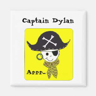 Imã Nome do Capitão Pirata Personalizado