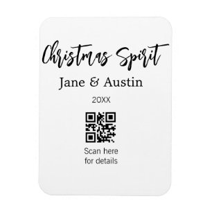 Ímã Nome do casal de casamento da Espírito de Natal Da