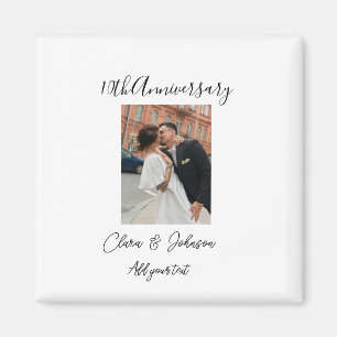 Imã nome do casal de foto do 10º aniversário de casame