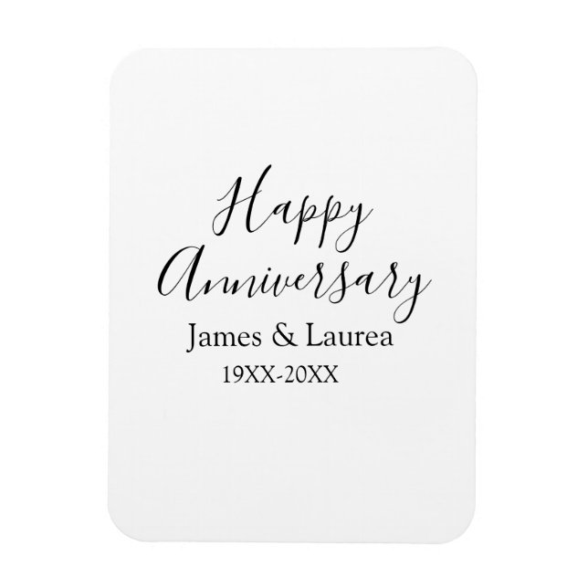 Ímã Nome do casamento do aniversário feliz data ano si (Vertical)