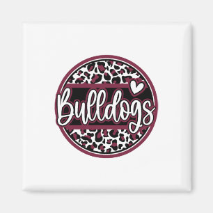Imã Nome do Espírito Escolar Leopard Bulldogs Fan Team