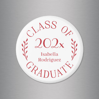 Imã Nome do Graduado do Ano em Tipografia Vermelha