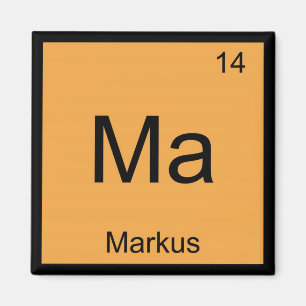 Imã Nome do Markus Elemento de Química Mesa Periódic