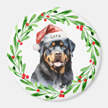 Nome do Monograma Personalizado de Natal do Rottwe