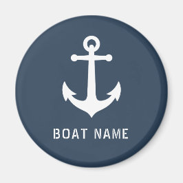 Imã Nome do navio Náutico Vintage Anchor Ocean Cinza B