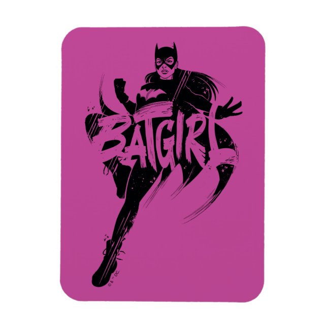 Ímã Nome do Pincel de Tinta da Batgirl (Vertical)