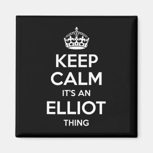 Imã Nome do Presente Elliot Mantenha Calma Piada Perso