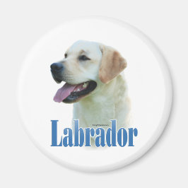Imã Nome do Retriever do Labrador Amarelo - Magnet