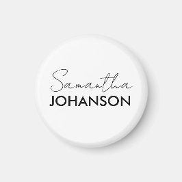 Imã Nome do Script do Monograma | Feminina Minimalista