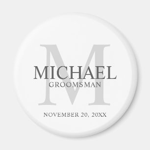 Imã Nome e monograma dos Padrinhos de casamento person