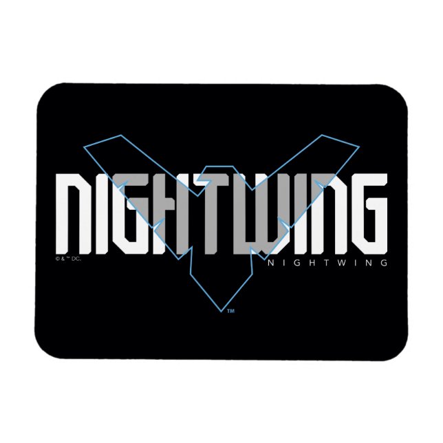 Ímã Nome Hi-Tech Nightwing Gráfico (Horizontal)