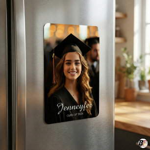 Ímã Nome Moderno da Turma de 2026 Foto Formatura