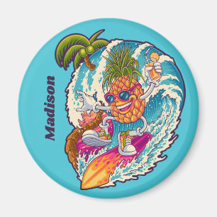 Imã Nome Personalizado Abacaxi de Navegação