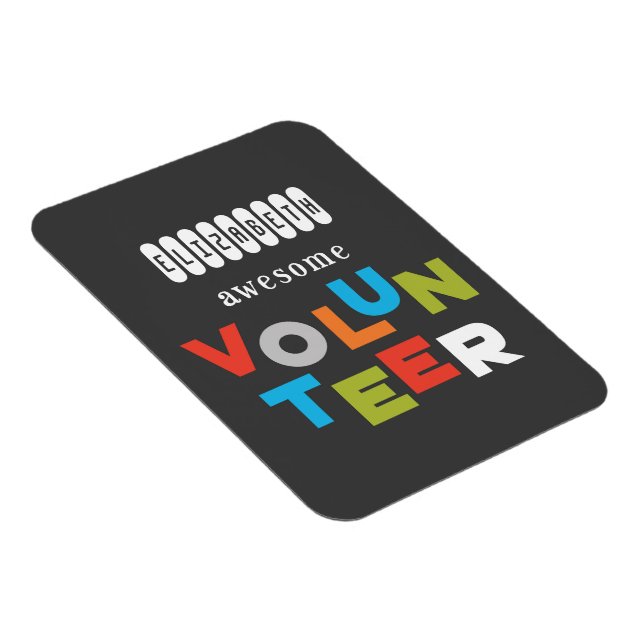 Ímã Nome Personalizado, Apreciação Incrível do Voluntá (Lado Direito)