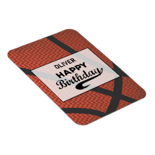 Ímã Nome Personalizado Basquetebol Birthday Grande Bal