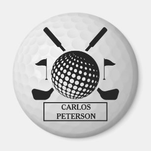 Imã Nome Personalizado Bola Golf