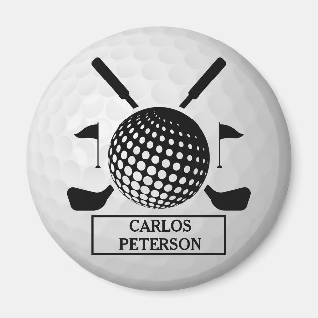 Imã Nome Personalizado Bola Golf (Frente)