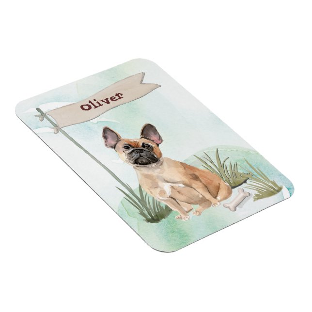Ímã Nome Personalizado Cão-de-Pé-Bulgue Francês (Lado Direito)