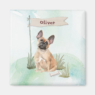 Imã Nome Personalizado Cão-De-Pé-De-Lã Francês