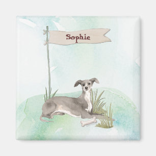 Imã Nome Personalizado Cão-De-Pet De Greyhound Italia
