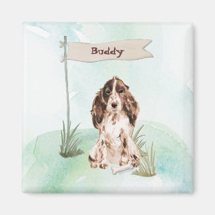 Imã Nome Personalizado Cão de Pet do Cocker Spaniel