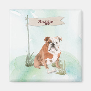 Imã Nome Personalizado Cão-de-Pet Inglês