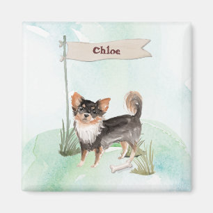 Imã Nome Personalizado Cão Pet Chihuahua