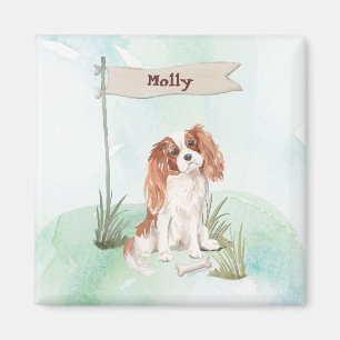 Imã Nome Personalizado Cavalier King Charles Spaniel P