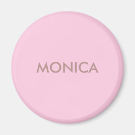 Imã Nome personalizado cor de rosa feminino