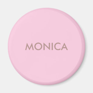 Imã Nome personalizado cor de rosa feminino
