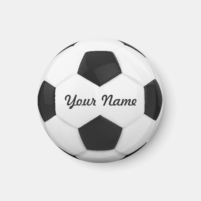 Imã Nome Personalizado da Bola de Futebol (Frente)