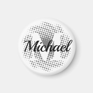 Imã Nome Personalizado da Letra Inicial