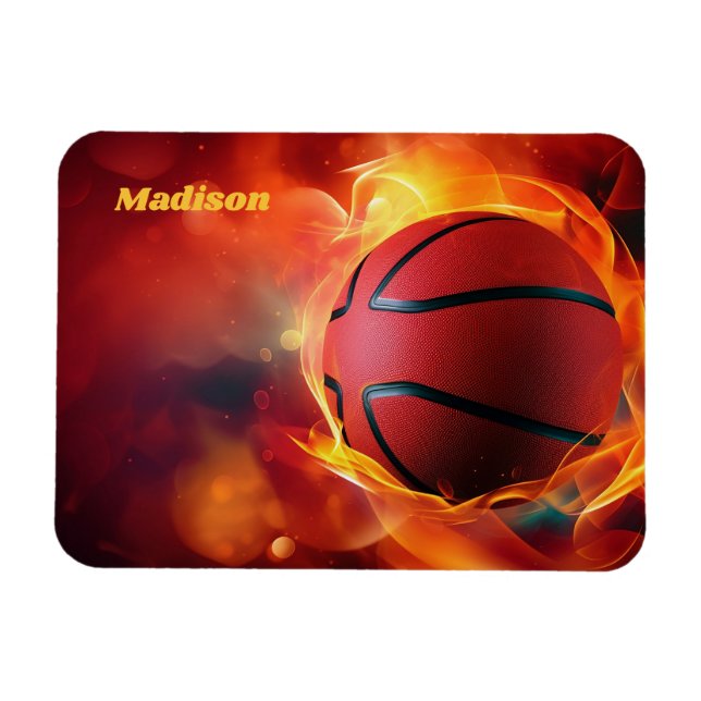 Ímã Nome Personalizado de Basquete de Formação de Cham (Horizontal)