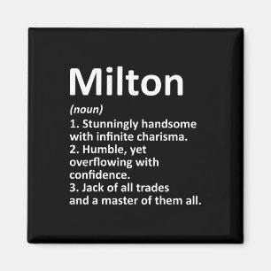 Imã Nome Personalizado de Definição Milton Funny Birth