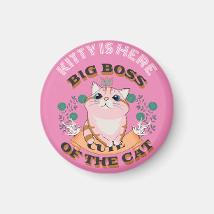 IMÃ NOME PERSONALIZADO DE GATO DE GRANDE CHEFE