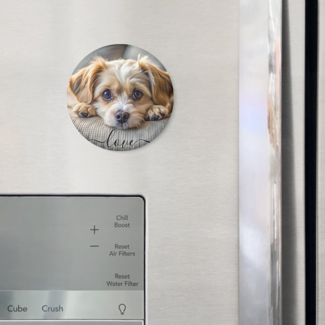 Imã Nome personalizado de manutenção do amante do cão  (In Situ (Fridge))
