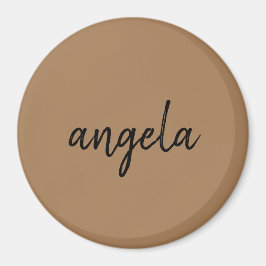Imã Nome personalizado de na moda castanho moderno