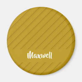 Imã Nome personalizado de plástico diagonal castanho t