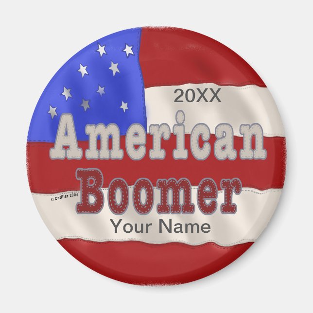 Imã Nome personalizado do Baby Boomer (Frente)