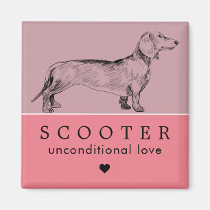 Imã Nome Personalizado do Cão Puppy