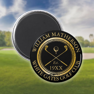 Imã Nome Personalizado do Clube de Golfe Selo Retro Pr