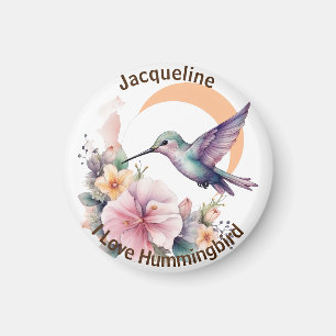 Imã Nome Personalizado Do Hummingbird Com A Sua Própri