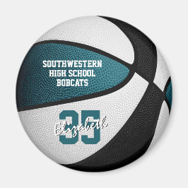 Imã Nome personalizado do jogador de basquete dá preto