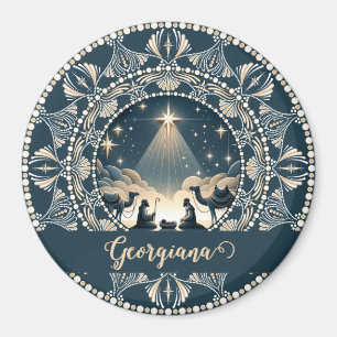 Imã Nome personalizado Estrela de Natividade Maravilha