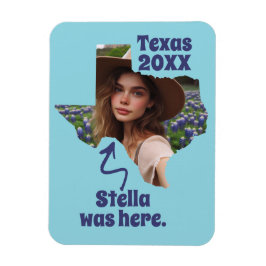 Ímã Nome Personalizado, Foto e Ano do Texas Souvenir