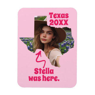 Ímã Nome Personalizado, Foto e Ano do Texas Souvenir