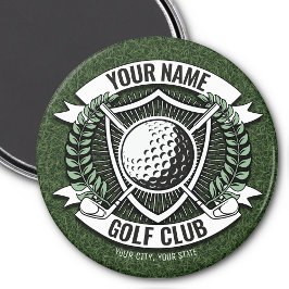 Imã Nome Personalizado Golfer Golf Club Turf Clubhouse