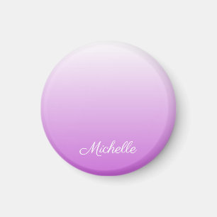 Imã Nome personalizado Lilac roxo ombre
