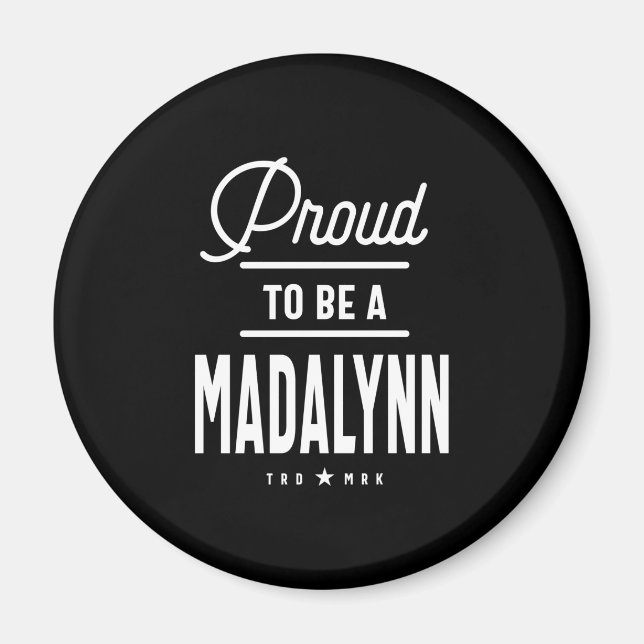 Imã Nome Personalizado Madalynn - Presente de Aniversá (Frente)