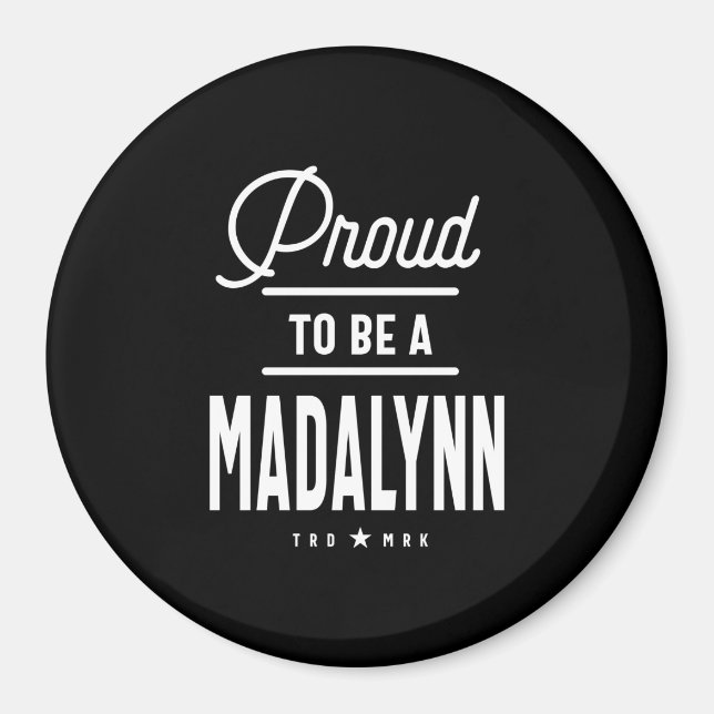 Imã Nome Personalizado Madalynn - Presente de Aniversá (Frente)